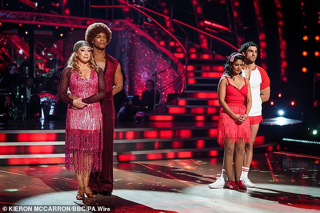 The actress and her professional partner Johannes Radebe went head-to-head with EastEnders star Balvinder Sopal and Julian Callion, who survived the dance-off for the fifth tim