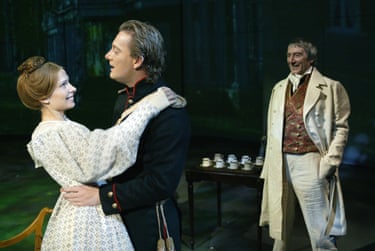 Lucy Whybrow, Douglas Henshall and John Carlisle in Voyage, from The Coast of Utopia trilogy, at the Olivier theatre, London, in 2002.