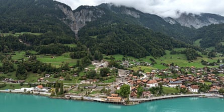 Brienz, Switzerland, after the landslide in August 2024