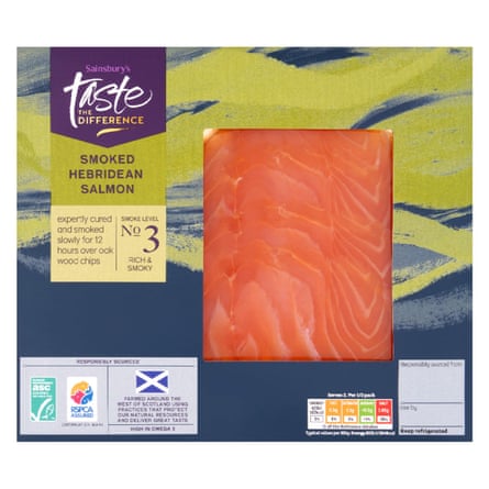 Sainsbury’s Hebridean Kiln Dried Thick Sliced ASC Scottish Smoked Salmon, Taste the Difference 100g
