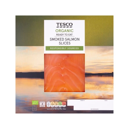 Tesco Organic Smoked Salmon Slices 100g