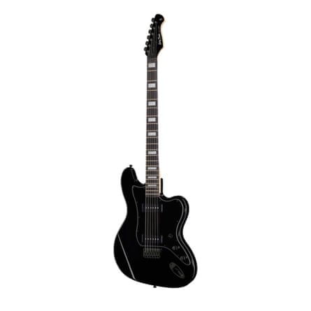 Harley Benton JA-Baritone guitar in black.