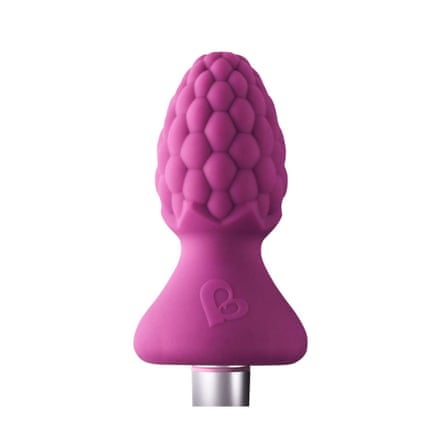 Rocks Off Ass-Berries Raspberry 7 Function Textured Sensory Beginner’s Battery Butt Plug