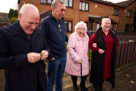 Vera Bowland, second right, with, from left, Brian Jones, Billy Little and Maureen Price.