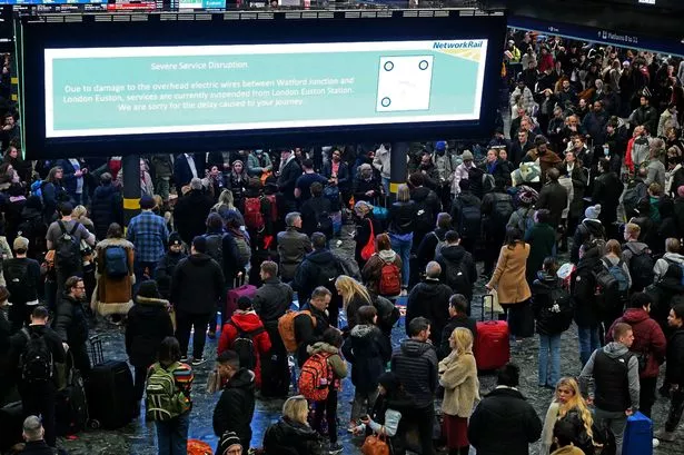 A picture of an overcrowded Euston station
