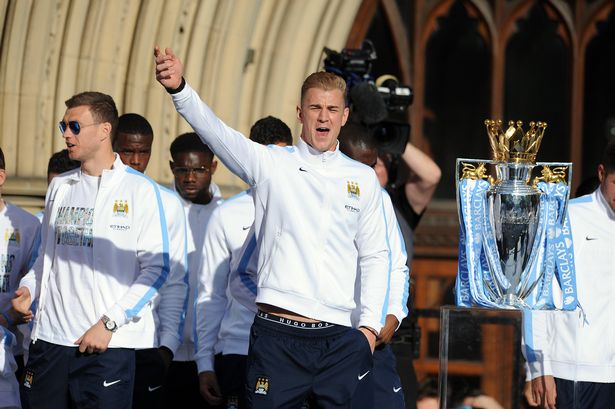 Joe Hart with the Premier League table