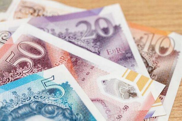 Great Britain money, British pounds on the table, close up, financial business concept, English curr