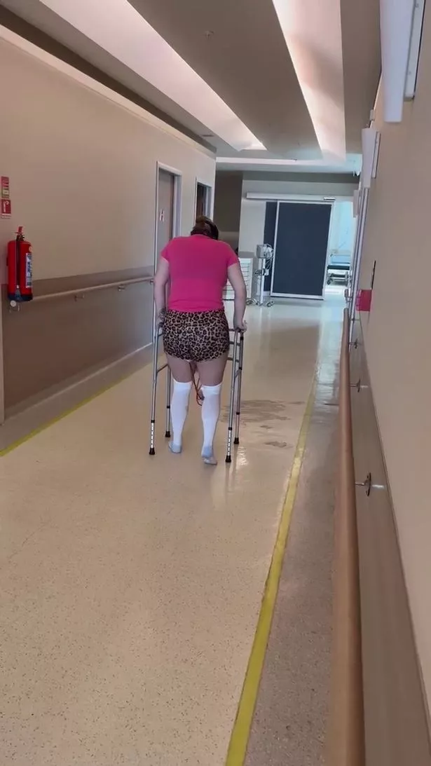 Kayleigh Lewis during her recovery