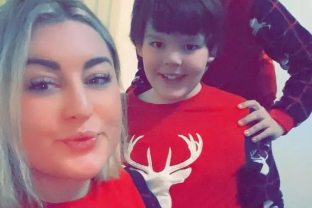 Mum Kayleigh Lewis with sons Mason and Keaton