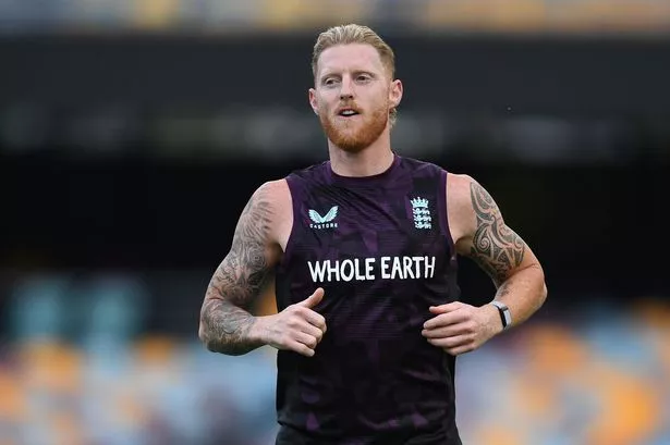Ben Stokes in training for England.