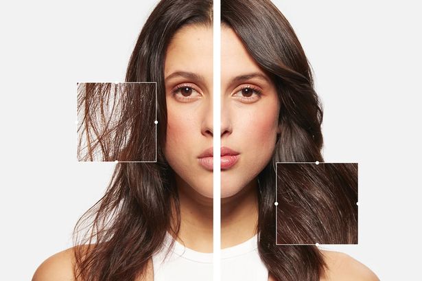 Before and after Kérastase Genesis serum