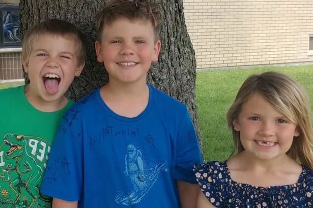 A photo of Rylee Levi, 10, Connor Liam, 9, and Alena Ellen, 7