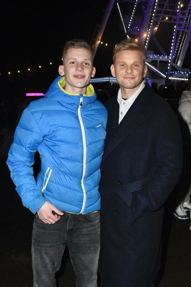 Jeff and Freddy Brazier seemed in good spirits as they attended Tulleys Christmas Light Festival in Sussex