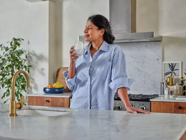 Woman drinking water