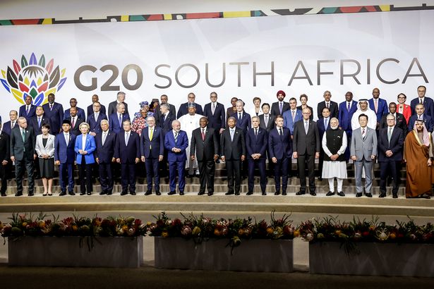 Keir Starmer at the G20 summit with world leaders last month