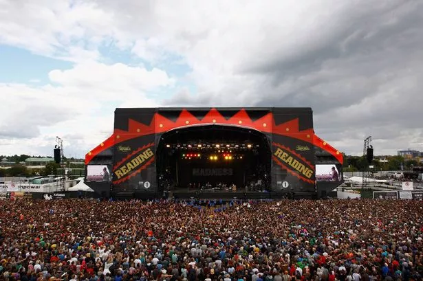 A general view of the main stage as Madness perform live on the Main Stage during day two of Reading Festival 2011