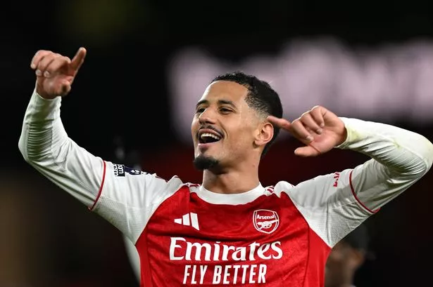 William Saliba after an Arsenal game