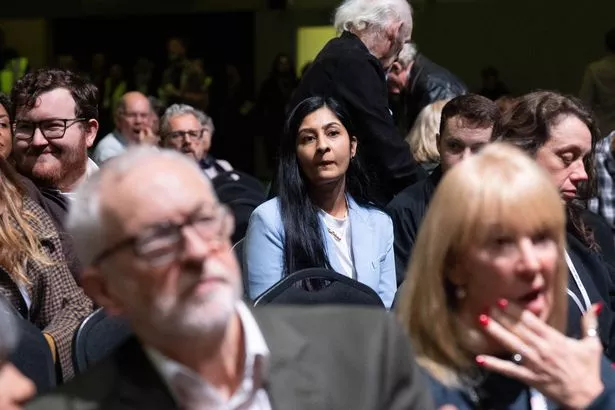 Jeremy Corbyn and Zarah Sultana during the Your Party founding conference at the ACC Liverpool