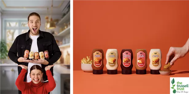 Saucy! Mark & Rox's latest venture is a fun line of sauces, which donate to The Trussell Trust