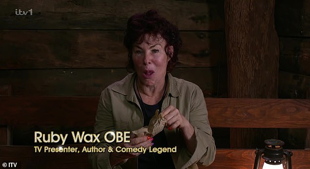 The Unpacked panel had been discussing campmate and comedy legend Ruby Wax hoarding a bag of sweets to herself