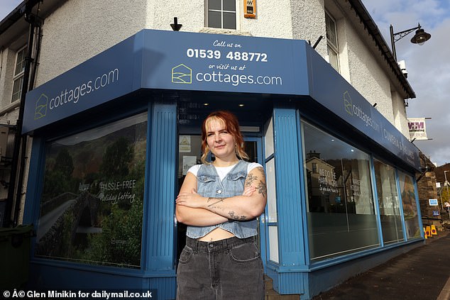 Paige Mather, 29, works at a Windermere letting agency and has seen second homes going on the market