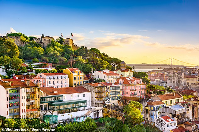 With more than 300 days of sunshine a year, a relaxed pace of life and property prices that remain competitive, many Brits choose to buy second homes in Portugal. Pictured: Lisbon, Portugal