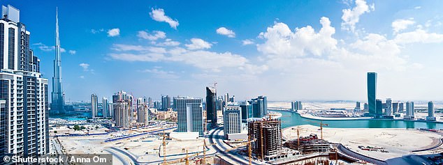 House prices are not the most affordable in the UAW, but high-net-worth individuals can buy townhouses in Abu Dhabi or Dubai and obtain more property per pound than in other countries. Dubai city is pictured