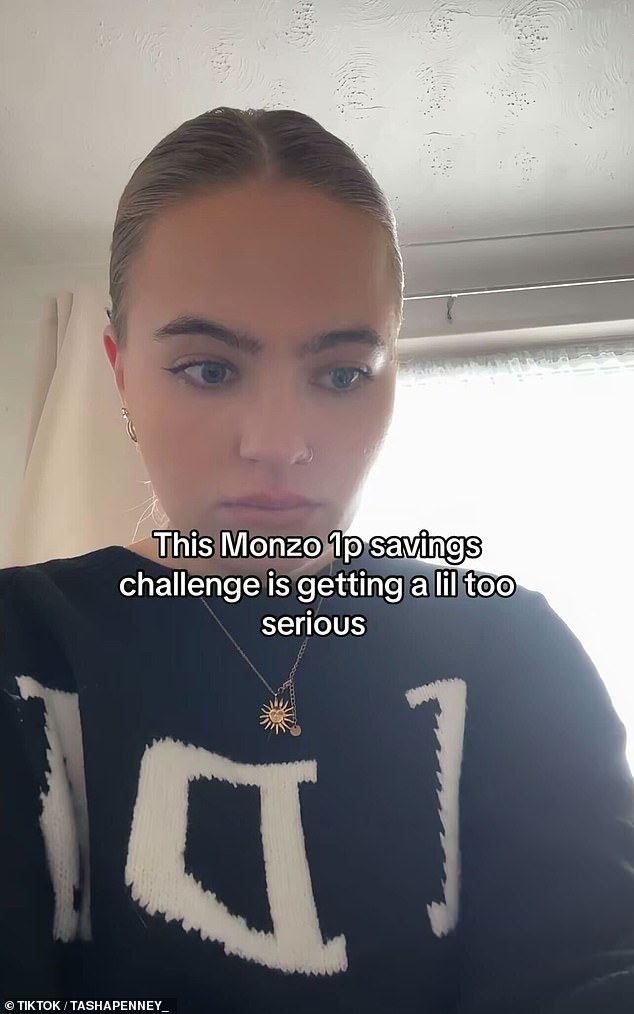 Another content creator Tasha Penney also shared her struggles with the savings challenge as the amount of money being put away each day increases to over £3