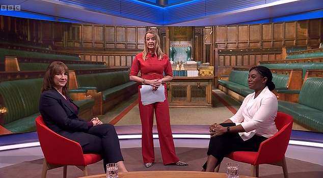 Laura Kuenssberg interviewed the Chancellor and Tory Party leader Kemi Badenoch half an hour after the Sky News segment