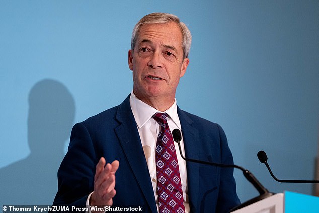 The Chancellor was reported to the ethics watchdog on Sunday by Nigel Farage (pictured) over false claims that there was a black hole in the public finances of more than £20billion