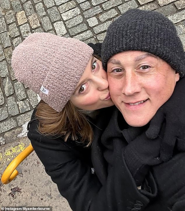 Property mogul Alex announced the birth of his son, Sonny Alec Bourne, with 31-year-old art dealer Lily in a joint post on Instagram on Sunday (the couple pictured last year)