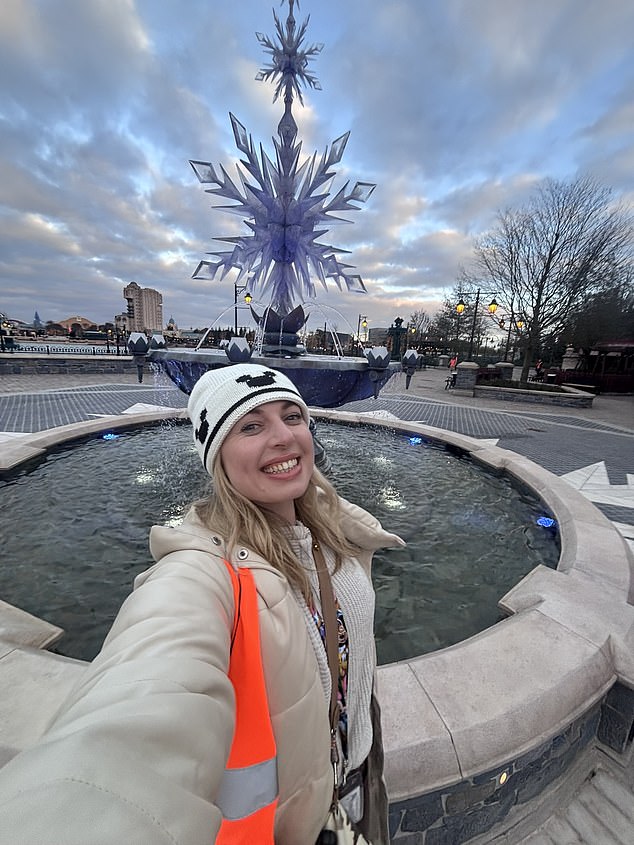 The World of Frozen has cobbled streets and Nordic-inspired houses and restaurants, and sparkling water fountains