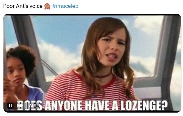 Many took to X, formerly known as Twitter, to share their concern about Ant's throat - with one asking if anyone had a lozenge