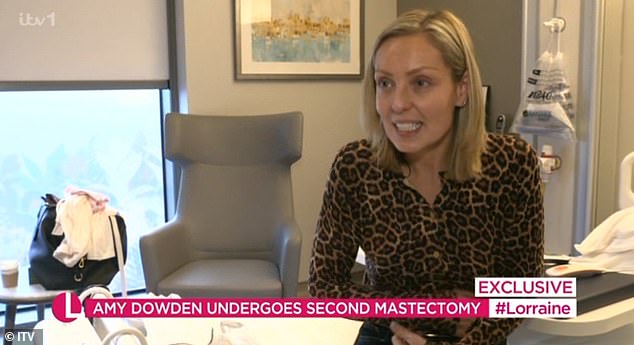 A segment during Monday's instalment of Lorraine saw Amy allow cameras follow her second surgery and the lead up to it