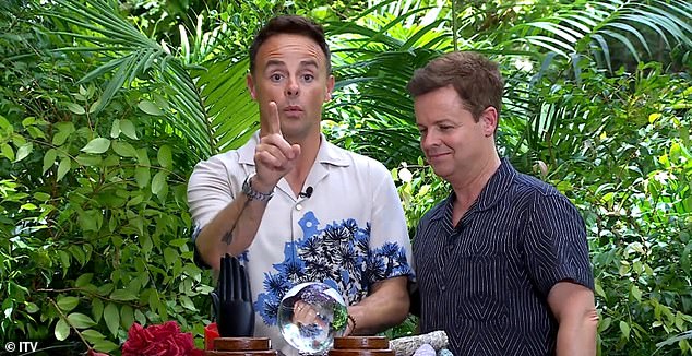 Co-presenter Ant McPartlin, along with pal Declan Donnelly, couldn't resist taking a cheeky swipe