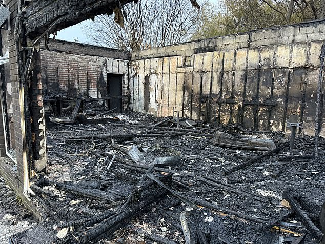 The clubhouse has been left a charred wreck, with no belongings able to be salvaged