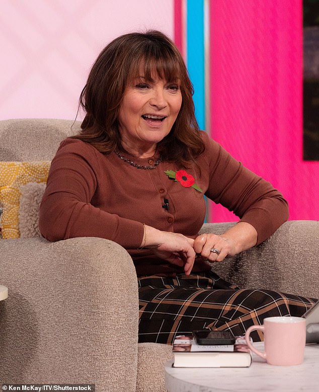 The Christmas period will also see a special festive episode of Lorraine (host Lorraine Kelly pictured last month)
