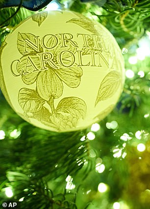 North Carolina ornament on the official White House Christmas tree