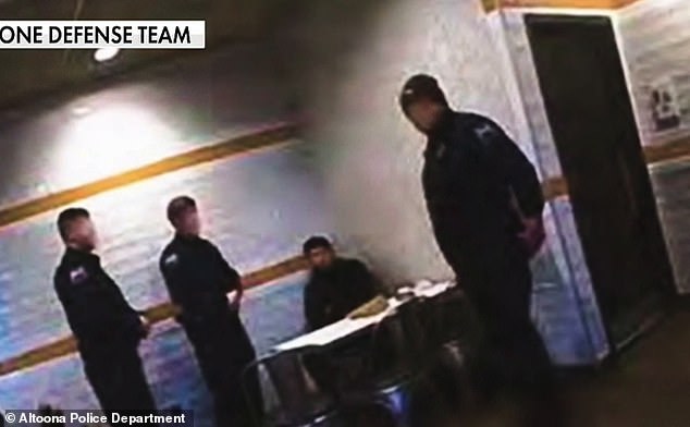 Among the evidence that Mangione's attorneys are attempting to throw out includes his arrest video (pictured) from inside a McDonald's in Altoona, Pennsylvania