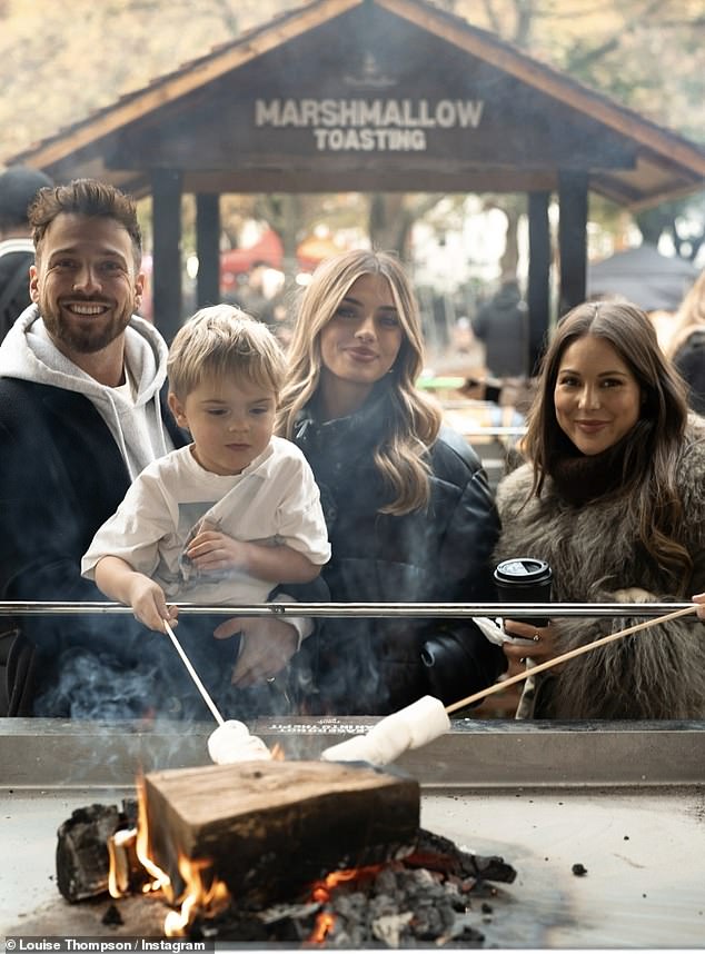 Made In Chelsea star Louise, 35, appeared to give her seal of approval to her brother's new girlfriend in October, as she shared a snap of Talitha and Sam roasting marshmallows with her and her son Leo, four (seen)