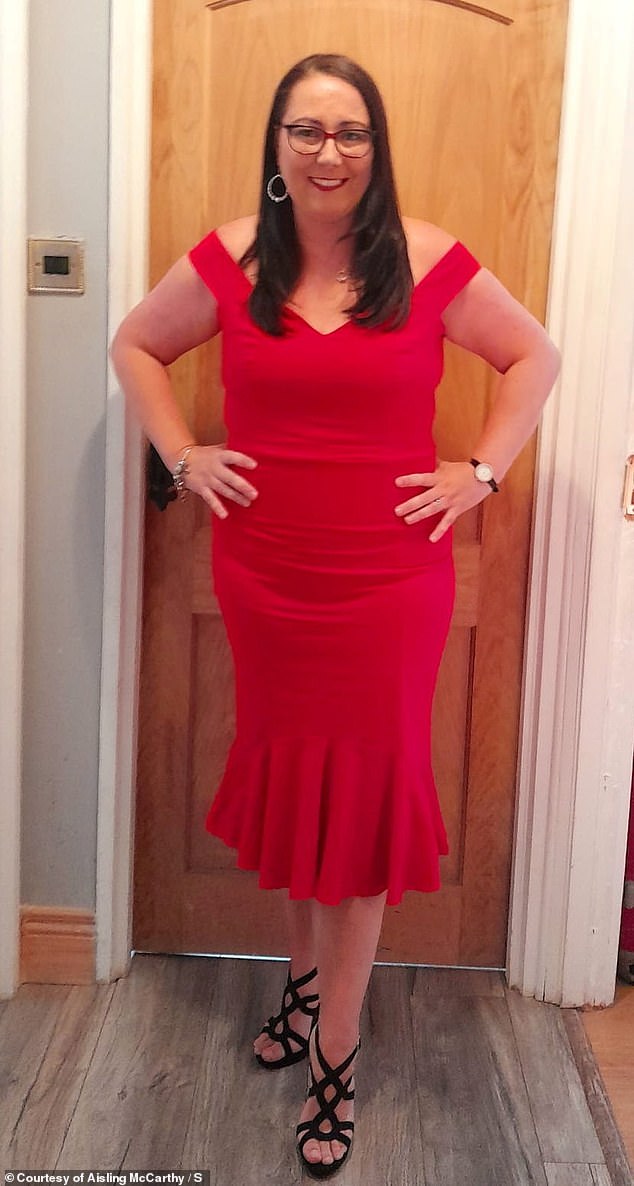 After tapering off the jabs, Ms McCarthy was finally able to get her tubes tied and underwent surgery to have the excess fat and skin removed