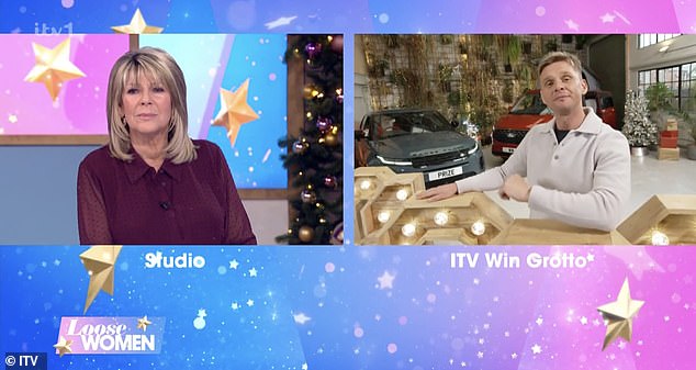 Viewers were left asking what had 'rattled' the TV host, who appears regularly on ITV as the host of their competition segment, after the quip at Ruth Langsford