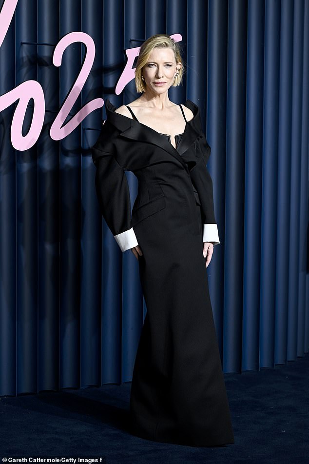 Cate Blanchett wore a black dress inspired by a suit from Givenchy by Sarah Burton