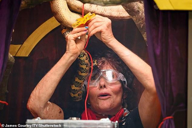 The comedian undertook the Misfortune Tellers which saw her given a psychic prediction before having to free keys from boxes of bugs and snakes to bag meals for camp