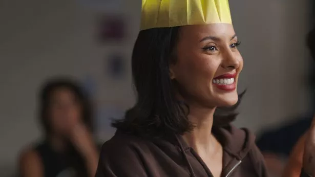 Maya jama in xmas hat