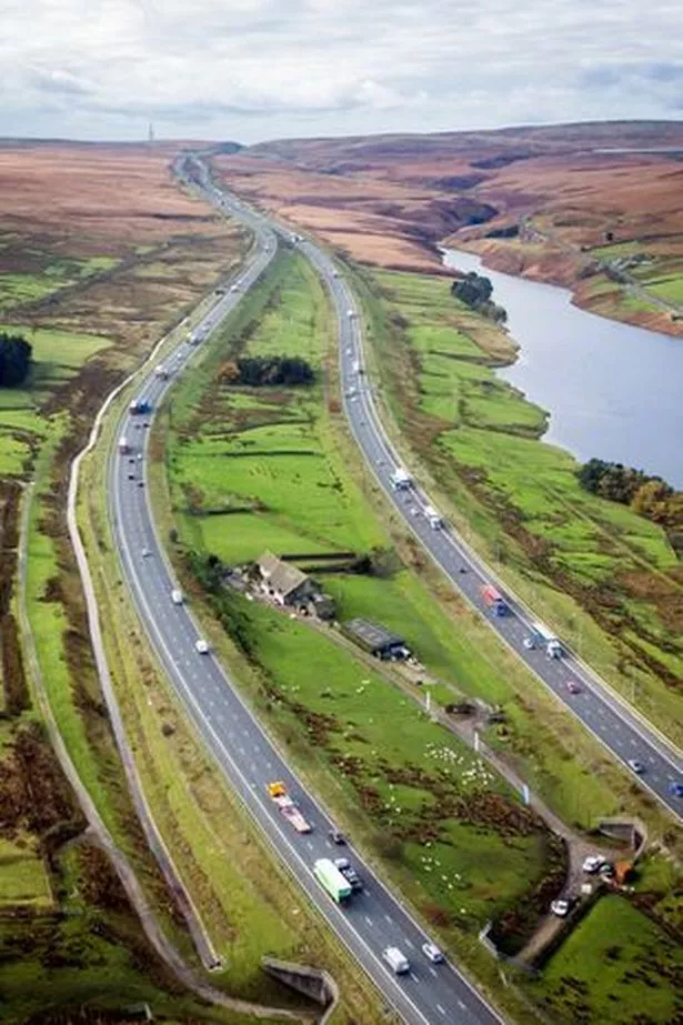 Stott Hall Farm M62 iconic house motorway