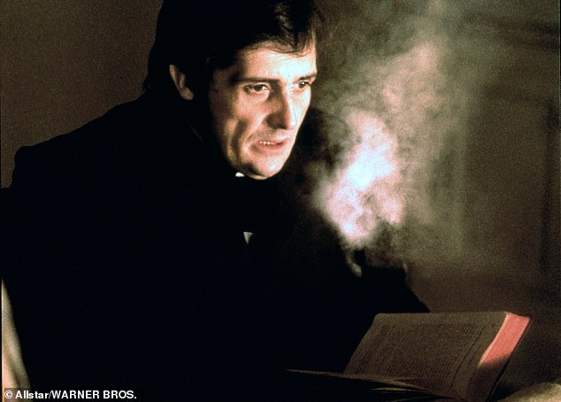 The scenes of Regan in bed were filmed inside a large freezer so that the her breath and that of the other actors could be seen on camera. Above: Jason Miller in his role as Father Karras