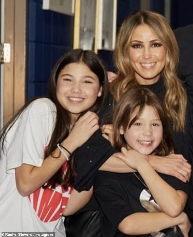 Alex has two daughters - Amelie, 15, and Minnie, eleven - from his marriage to childhood sweetheart Rachel (Rachel pictured with their daughters)